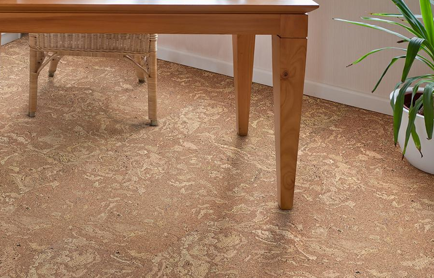 Пробковый пол замковый Corkstyle Eco Cork Madeira 915×305×10,5 фото в интерьере